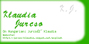 klaudia jurcso business card